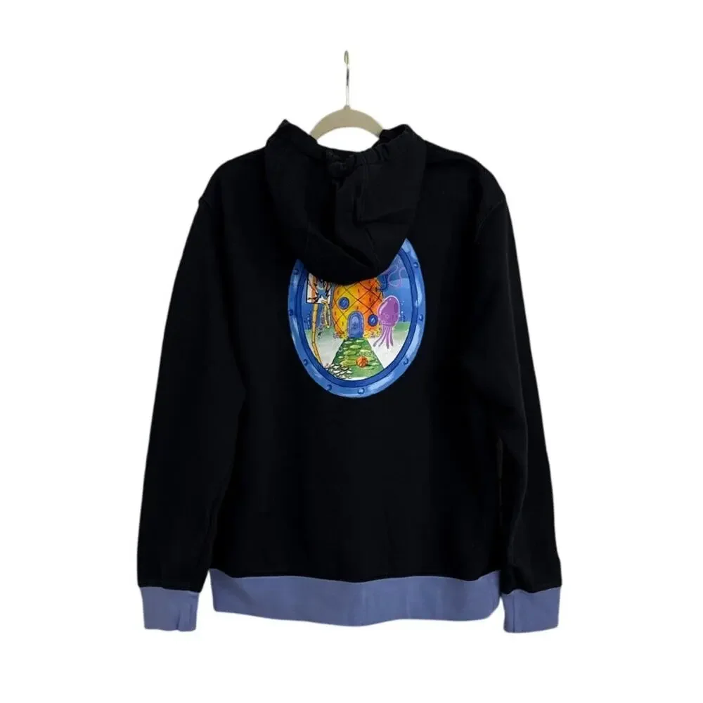 Nike x Spongebob Kyrie Hoodie Black Pineapple House Sweatshirt Size Men's Large